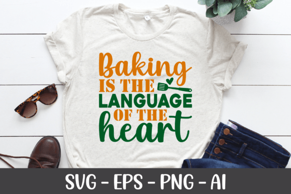 Baking is the Language of the Heart SVG – A Crafts Graphic for Content Publishing