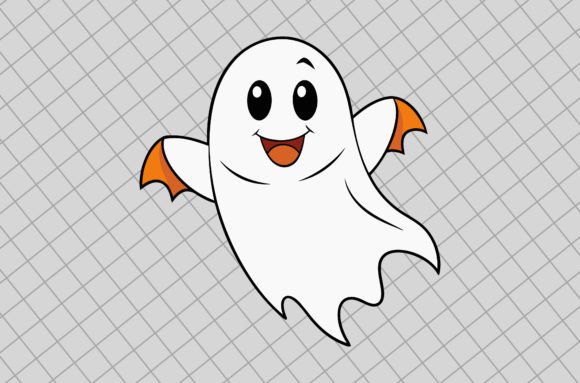Halloween Cute Ghost Vector Illustration for Crafts and Graphics