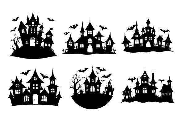 Haunted House Vector Illustrations for Local Business Branding