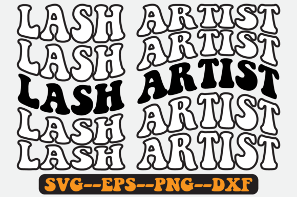 Lash Artist Quote Retro Svg Design for Crafts and Graphics