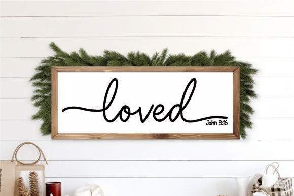 Loved Christian Wood Sign Svg for Crafts and Graphics