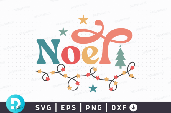 Noel SVG Design Retro Christmas Graphics for Crafts
