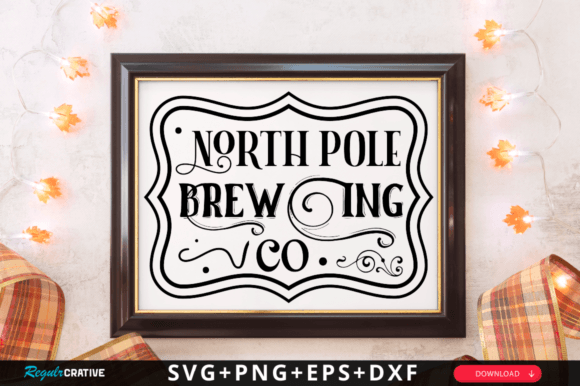 North Pole Brewing Co SVG Design for Crafts and Graphics