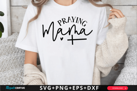 Praying Mama SVG Design for Crafts and Graphics